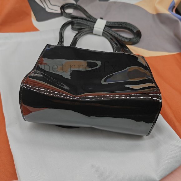 Telfar small black Patent Shopping Bag - Picture 4 of 8